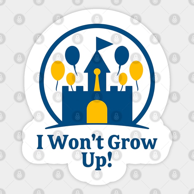 I Wont Grow Up! Sticker by Disney For Seniors